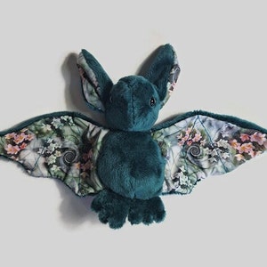 Plush Bat Flower Swirl Halloween Stuffed Toy image 2