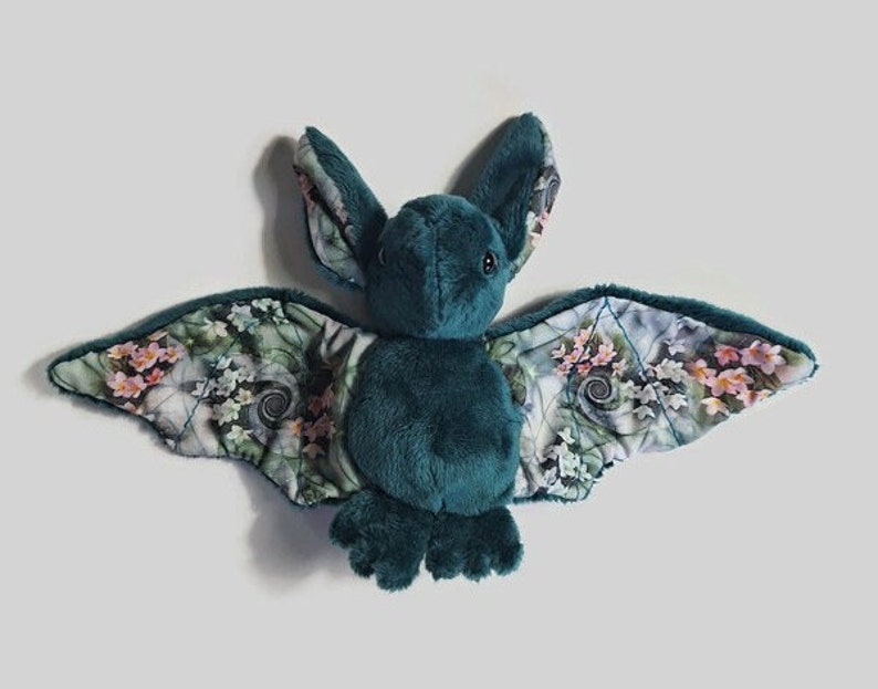 Plush Bat Flower Swirl Halloween Stuffed Toy image 2