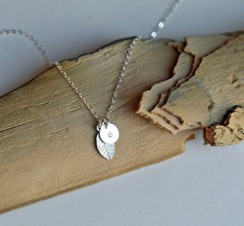 Dainty Leaf Necklace, Botanical Jewelry, Unique Gift for Her, Bridesmaid Gifts, Fall Wedding Jewelry, Gold Fill, Sterling Silver image 5