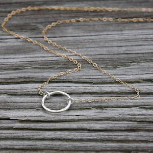 Silver Twiggy Circle Necklace, Choker Necklace, Karma Jewelry, Everyday Necklace, Minimal Layering Necklace, Nature Jewelry