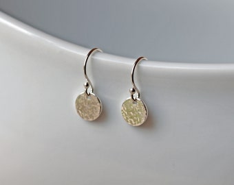 Dainty Disc Earrings, Simple Everyday Drops, Circle Drops, Gifts for Her, Minimalist, Silver, Gold, Rose, CM_36