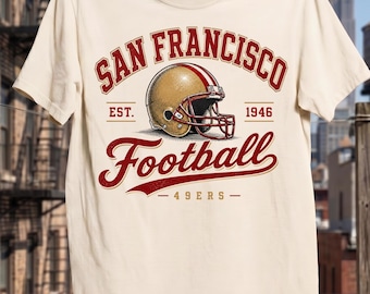 San Francisco 49ers Football-Shirt, Vintage 49ers Shirt, SF Football-Shirt, Retro 49ers T-Shirt, Geschenk für 49ers-Fans, Spieltags-Sweatshirt, Football-T-Shirt