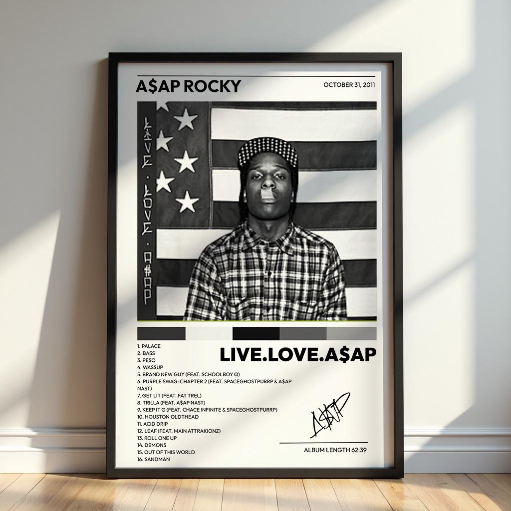 激レア　ASAP ROCKY エイサップロッキー UK 大型　アートフレーム 激レア ASAP ROCKY エイサップロッキー UK 大型 アートフレーム ASAP