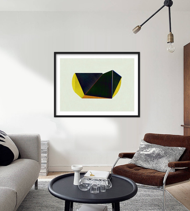 Abstract composition 774 abstract geometric minimalism architecture 84 x 60 cm A1 Limited edition image 2