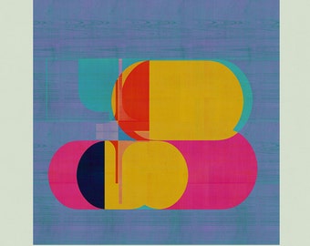 Abstract composition 858 - contemporary art - abstract geometric - 100 x 100 cm - Limited edition