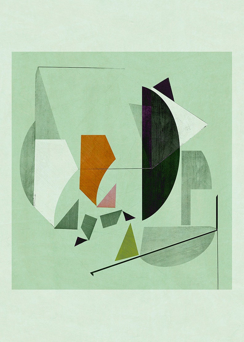 Abstract composition 779 abstract geometric minimalism 60 x 84 cm A1 Limited edition image 1