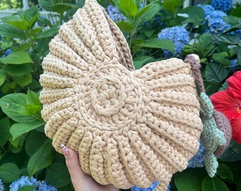 Gehäkelte Nautilus-Muschel-Geldbörse