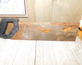 Vintage Rusty Saw, Vintage Small Saw, Camping Saw, Vintage Tools, Prop, Made in the USA Rusty )s