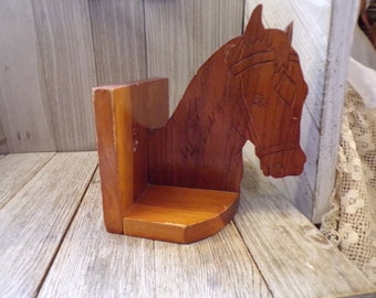 Wooden Horse Bookend, Vintage,Horses, wood Horse, Office Decor, Western Decor, Farmhouse Decor, Gift, Prop, Memories, Daysgonebytreasures *