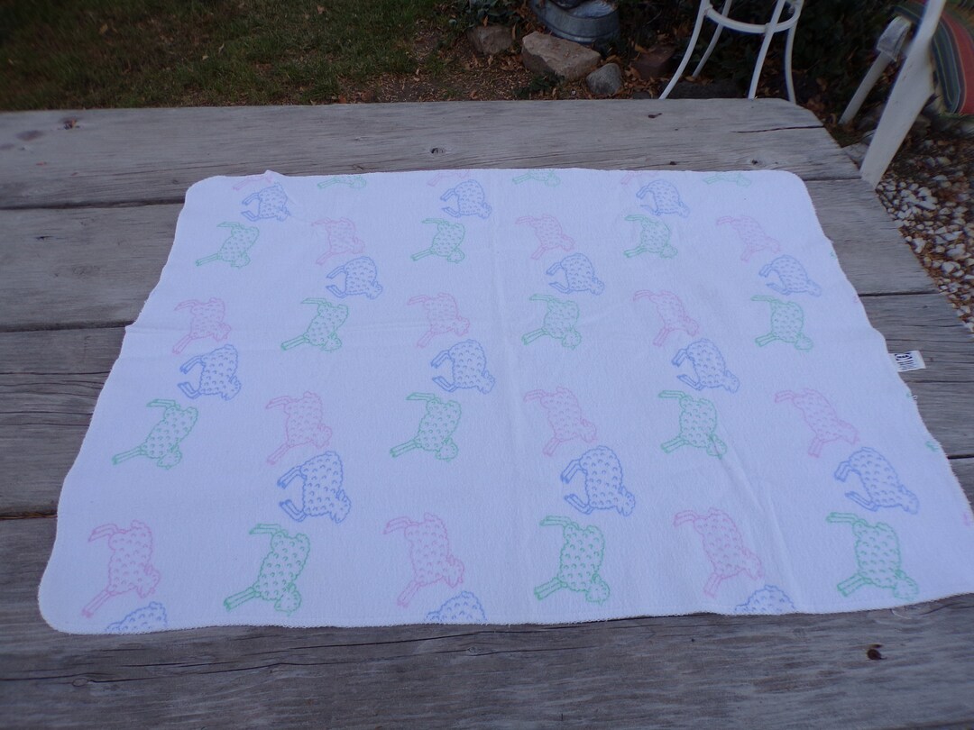 Lamb Baby Blanket- Ecru main image 1