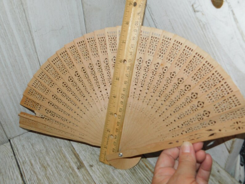 Vintage Hand Fan Plastic Hand Fan Vintage Home Decor Etsy