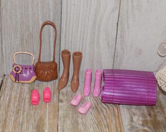 Fashion Doll Boots, Fashion Doll Shoes, Fashion Doll Accessories, Doll purses, Doll Boots, Memories, Gift, Prop, Daysgonebytreasures *y