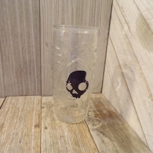Vtg Skull Tumbler Glass, Vintage Glass, Skull, Gothic, Midlevel, Barware, Kitchen Glass, Memories, Gift, Prop, Daysgonebytreasures