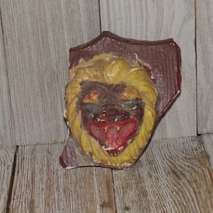 Cub Scouts LION HEAD MEMORY Broken Plaster Lion. Scout Memory Lion Head Gift Prop Daysgonebytreasures *
