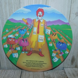 McDonald Plate, French Fry Garden 1989, Vintage McDonald Dishes, McDonald&#39;s, McDonald&#39;s Children&#39;s Plates, Daysgonebytreasures Dc*