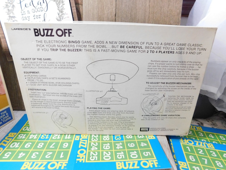 Lakeside's Buzz off Electronic Bingo Game Vintage Game Etsy