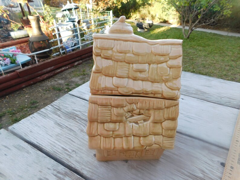 Vintage Cottage House Cookie Jar Vintage Chalet Cookie Jar Etsy