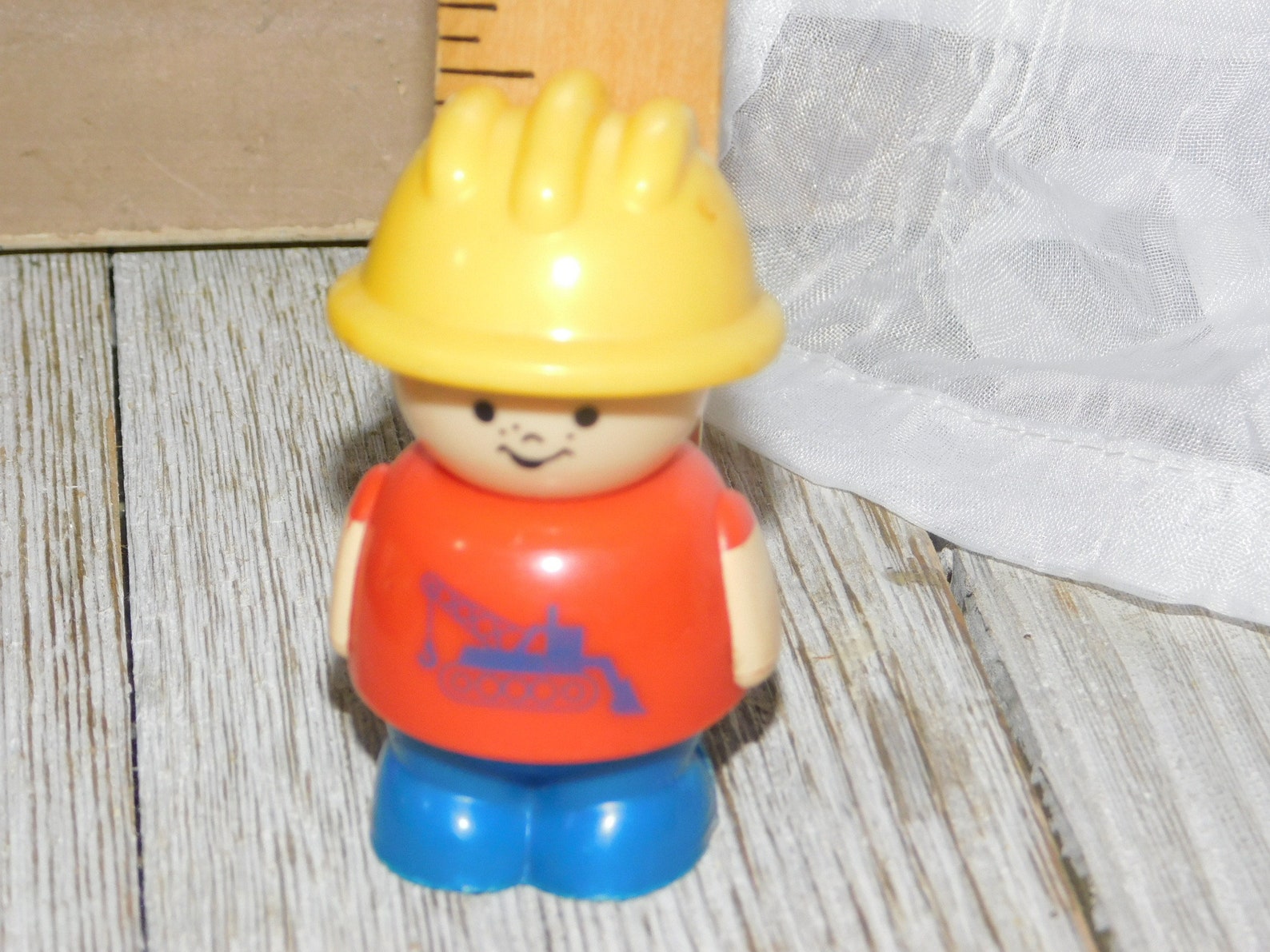 Construction Worker Guy Toy Person Vintage Toy People Toy Etsy