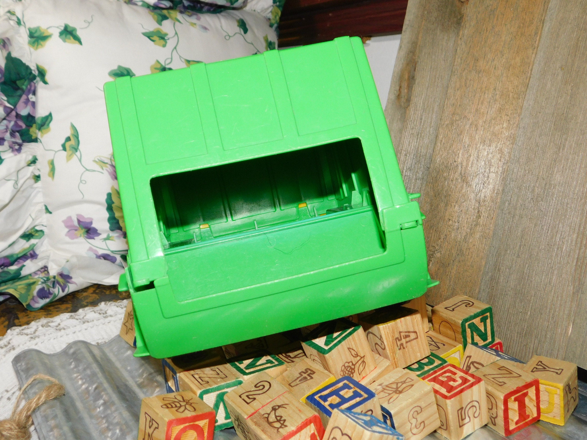 Dump Truck and Blocks Toy Dump Truck Vintage Toy Dump Truck | Etsy