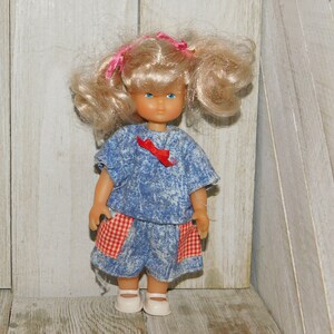 Little Doll Blonde Hair an Blue 2pc outfit, Little Doll, Small Doll, Blonde Haired Doll, Vintage Doll, Vintage Toys, Daysgonebytreasures **