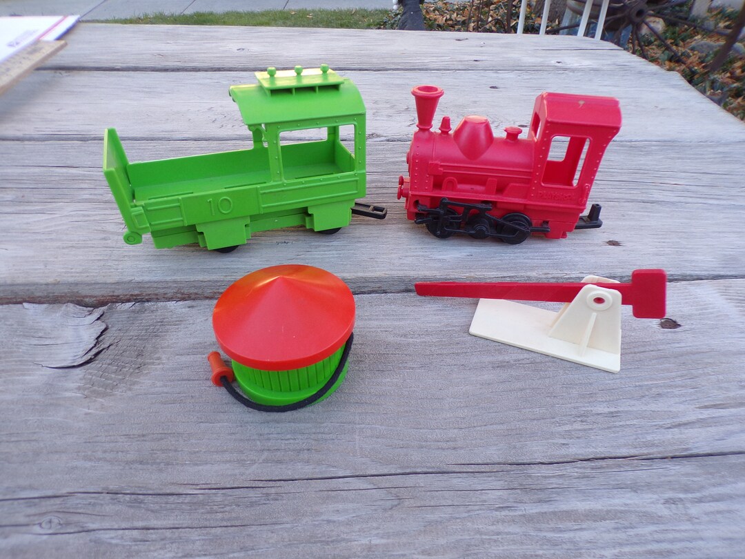 Vtg Playskool Puzzle Town Trains Water Tower Train Track Etsy