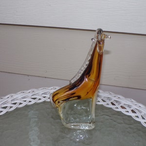 Clear Giraffe Statue, Vintage Glass Giraffe,  Paper Weight, Heavy Clear Glass, Zoo Animal, Glass, Memories, Gift, Daysgonebytreasures *y