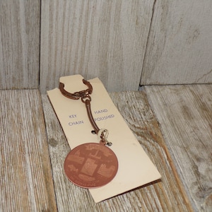 Vtg Key Chain Hand Polished UTAH KEY CHAIN Utah Souvenir Key Chain Coin Key Chain New Old Stock, Memories, Gift, Prop, Daysgonebytreasures *