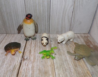 Vtg Toy Animals,  Vintage Toys, Small Toy Turtle, Zoo Animal, Vtg toy Animals, Small Toy Animals, Gift, Prop, Daysgonebytreasures **