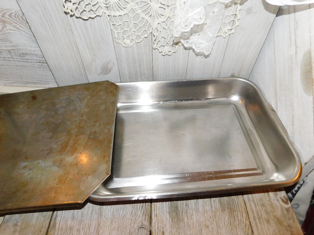 Vintage Baking Pan With Lid Cake Pan Covered Pan Metal Baking Etsy