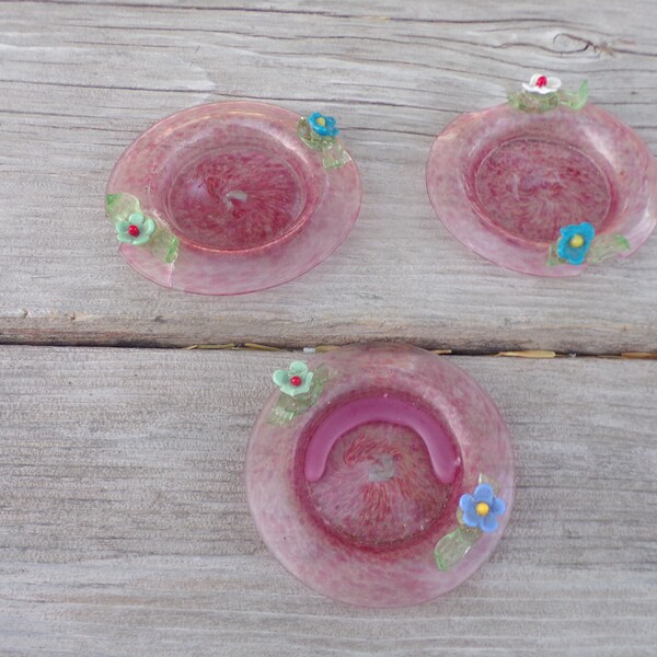Pink Glass Ring Dish Etsy