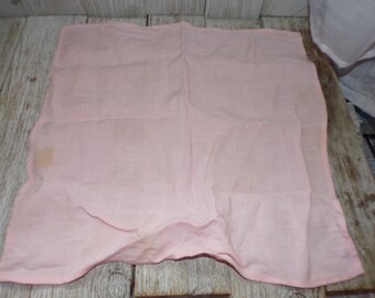 Vtg Pink Napkin, Small Napkin, Table Decor, Doll Blanket, Memories,  Craft,  Pink Fabric, Prop, Daysgonebytreasures *