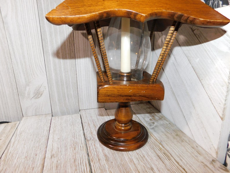 Wooden Candle Holder Lamp or Light Wood Candle Holder With Etsy