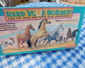 Heard Your Horses GAME PARTS Only 1993, Replacement Game Part Pieces, Cards Sold Singly, Crafts, Prop, Gift idea, Daysgonebytreasures *