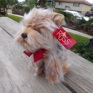 Russ Terrier Plush Dog, Vintage Stuffed Animals, Vtg Plush Animals, Gift Idea, Memories, Prop, Daysgonebytreasures  *y