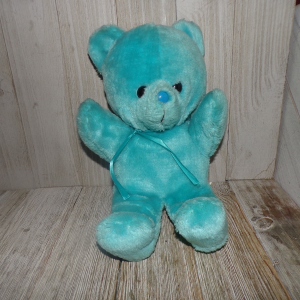 Circus Circus Las Vegas Nevada Blue Teddy Bear, Plush Circus Circus Bear, Vtg Plush Animals Memories Gift Prop Daysgonebytreasures *y