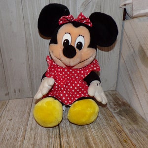 Minnie Mouse Disney w Disney Tag, Vtg Stuffed Minnie, Plush Minnie, Plush Toys, Memories, Gift, Prop, Daysgonebytreasures *y