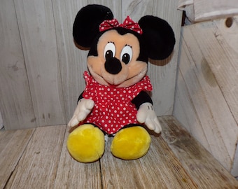 Minnie Mouse Disney w Disney Tag, Vtg Stuffed Minnie, Plush Minnie, Plush Toys, Memories, Gift, Prop, Daysgonebytreasures *y