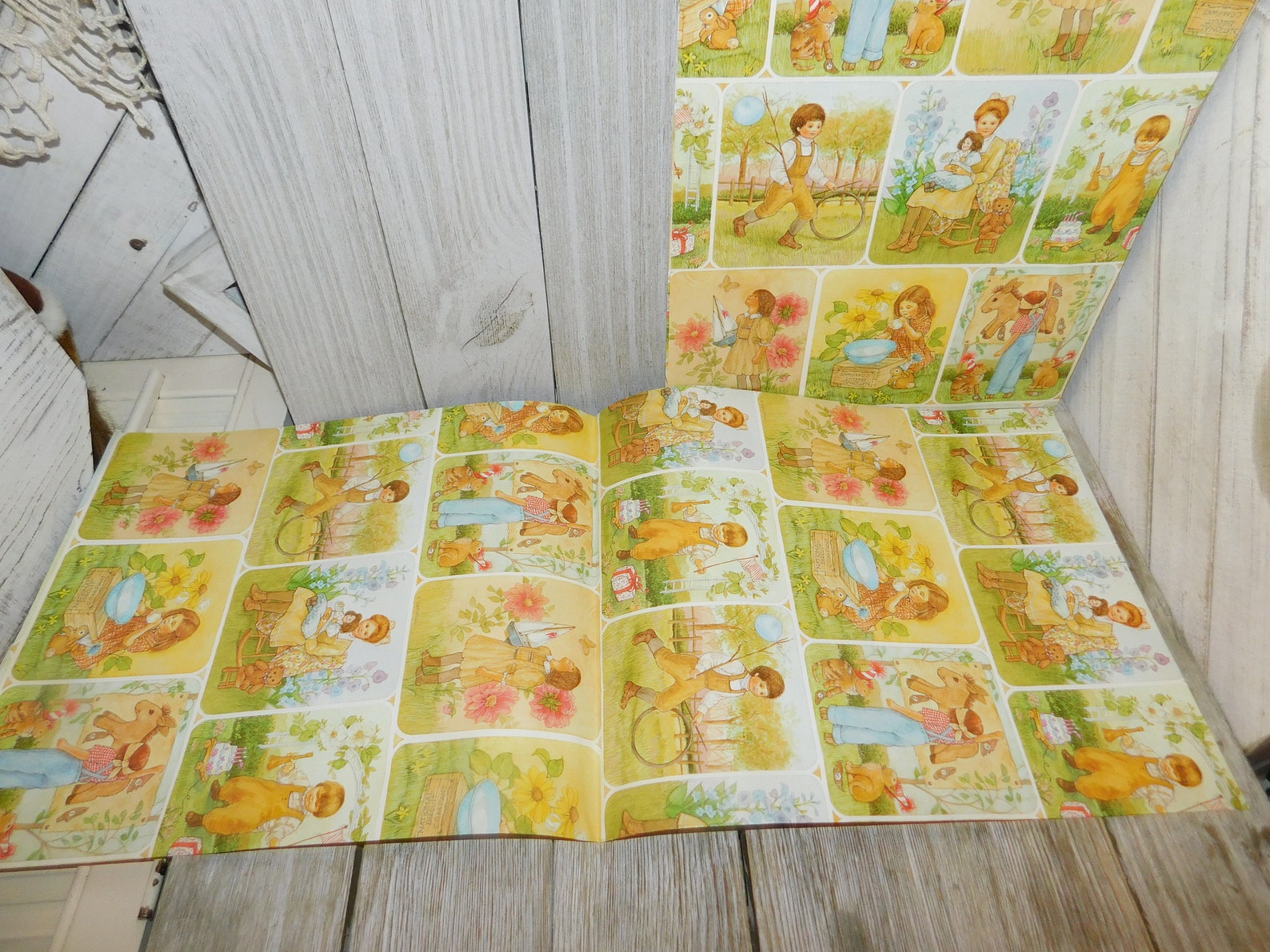 Current Wrapping Paper 79 Vintage Wrapping Paper W Children Etsy