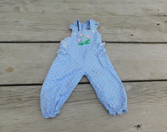 Vtg Girl Flower coveralls, Baby Girl Coveralls, Girls Clothing, Vintage Girl Clothing  Gift, Prop, Memories, Daysgonebytreasures **