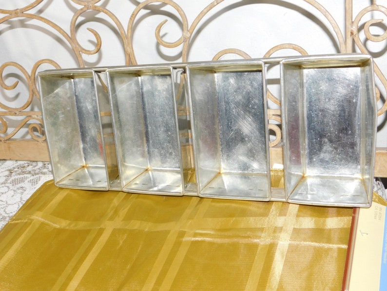 Attached Mini Bread Loaf Pans, Mini Bread Loaf Pan, Bread Loaf Pan, Vintage Kitchen,: s*