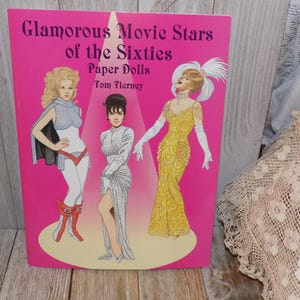 Glamorous Movie Stars of the Sixties Paper Dolls, Paperback, Tom Tierney, UNCUT Memories, Gift, Prop, Daysgonebytreasures *y