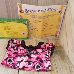 Build  A Bear YOU PICK LISTING Build a Bear Certificate, Birth Certificate, Top, Memories, Gift, Prop, Daysgonebytreasures *y