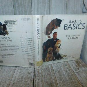 Back Basic Dog Train By Fabian, Hardcover Book, Dog Training Book, Vintage Book, Gift, Prop, daysgonebytreasures D*c