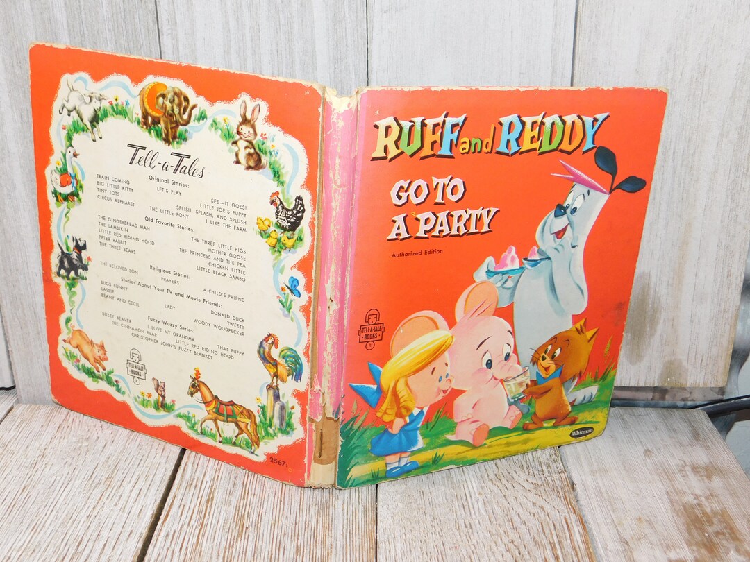 Ruff And Reddy Books Ruff and Reddy Go to A Party Tell a Tale Book, Children's Book, Vintage ...