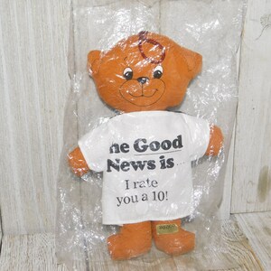 Enesco 1987 Good News Bad News Bear in Unopen Package, Vintage Teddy Bear, Teddy Bear, Country Home Decor, Farm House Decor,  shc