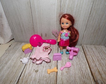 Doll Tiny Doll w Accessories, Vtg Toys, Gift, Prop, Memories, Daysgonebytreasures, **