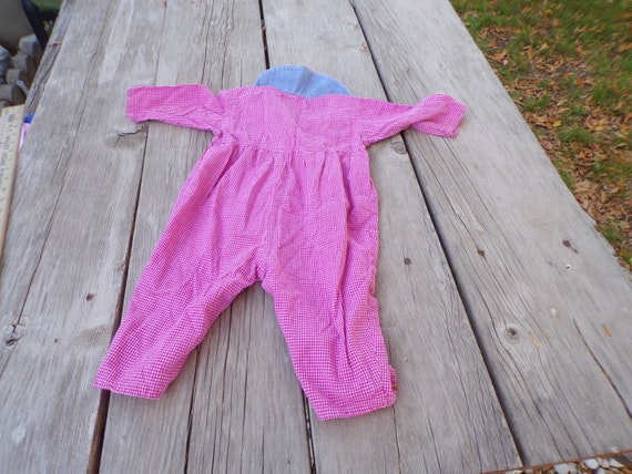 Vtg Spirit  Baby Girl Outfit, Pink Gingham Baby G… - image 7