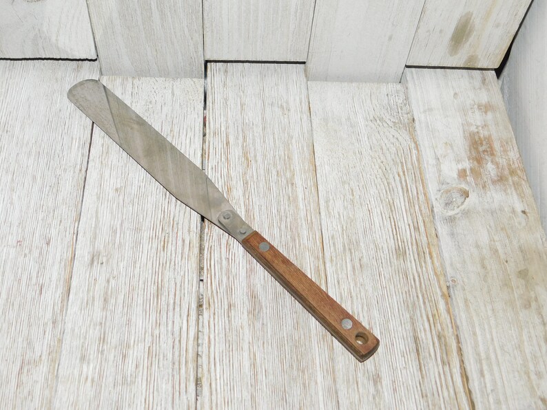 Vintage Icing Spreader Spatula Wood Vintage Kitchen Tools Etsy