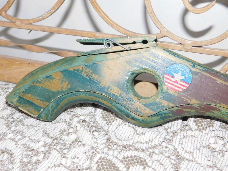 Vintage Rubber Band Gun Wood Vintage Wood Gun Western Décor Etsy