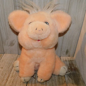Electronic Pink Pig, Oinking Pink Pig, Stuffed Pink Pig, Vintage Stuffed Animals, Plushie Stuffed Pig, Memories, Daysgonebytreasures *